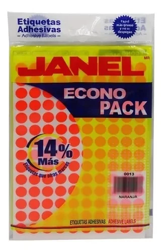 etiquetas naranja #9 janel