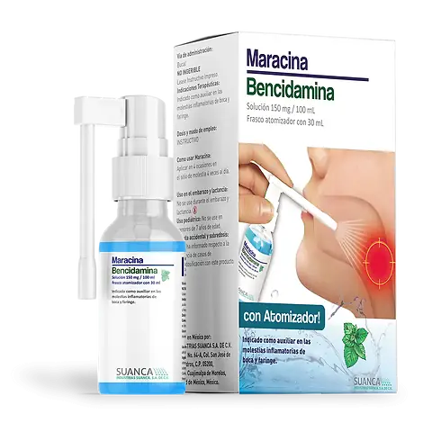 BENCIDAMIDA ATOMIZADOR SOL. 150 MG/ 100 ML
