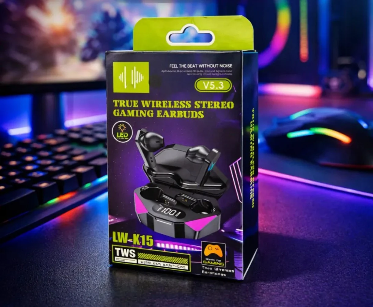 Audífonos Gaming TWS LW-K15 con Bluetooth V5.3. ⚡ 2