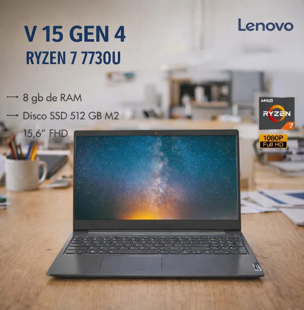 NOTEBOOK LENOVO v15 AMD RYZEN 7