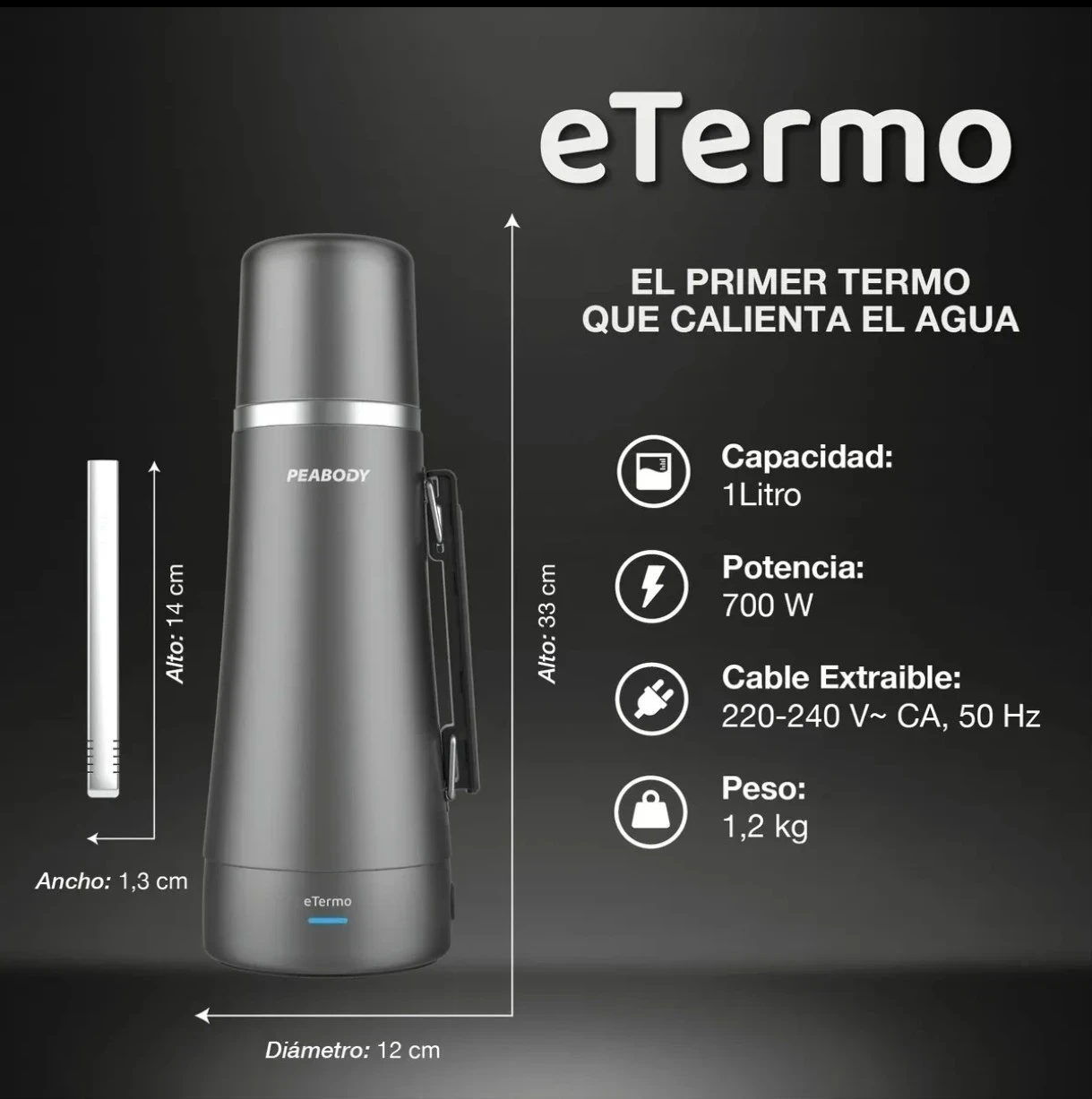 Termo Peabody calentador de agua electrico 2