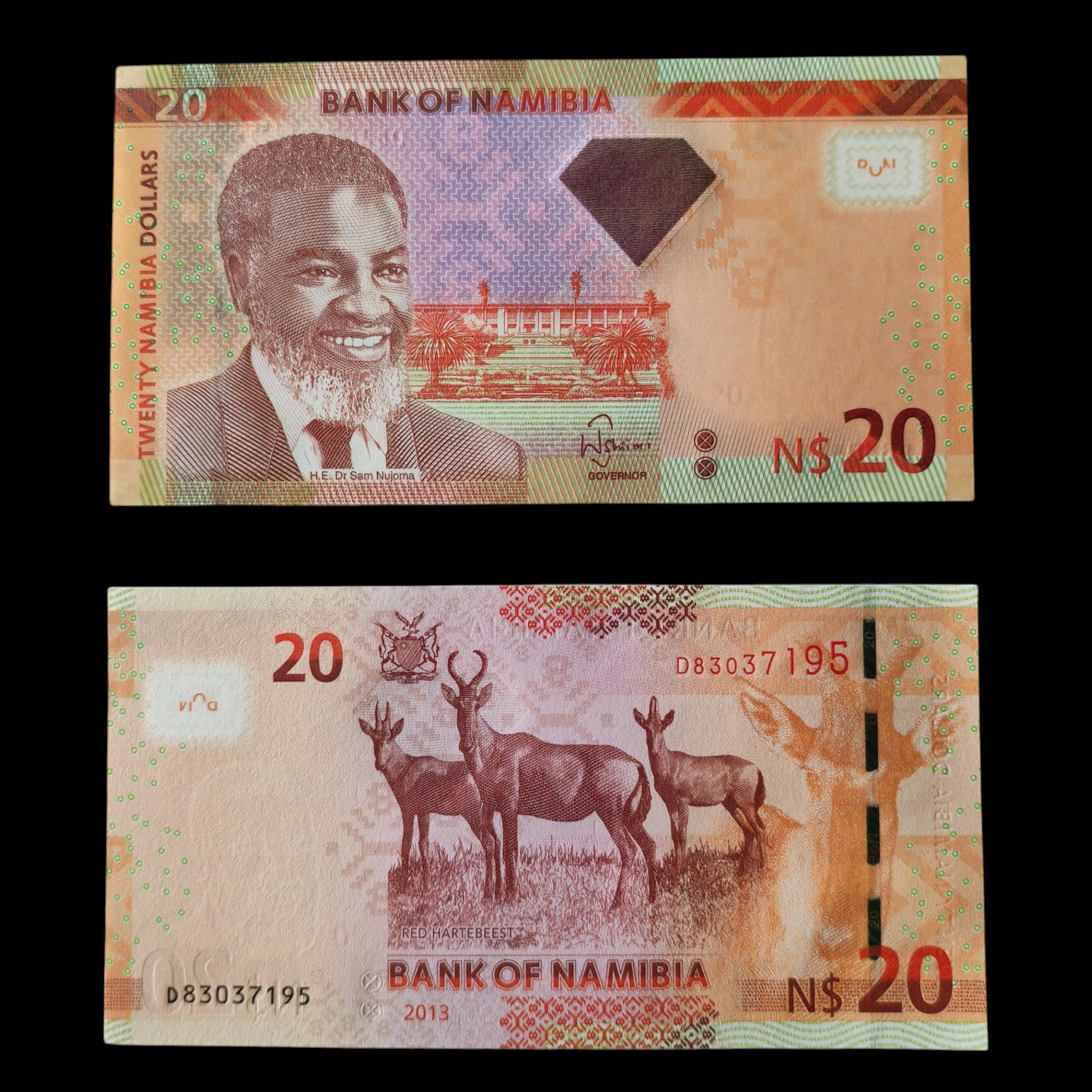 ° Namibia 20 dolares "diamante" UNC