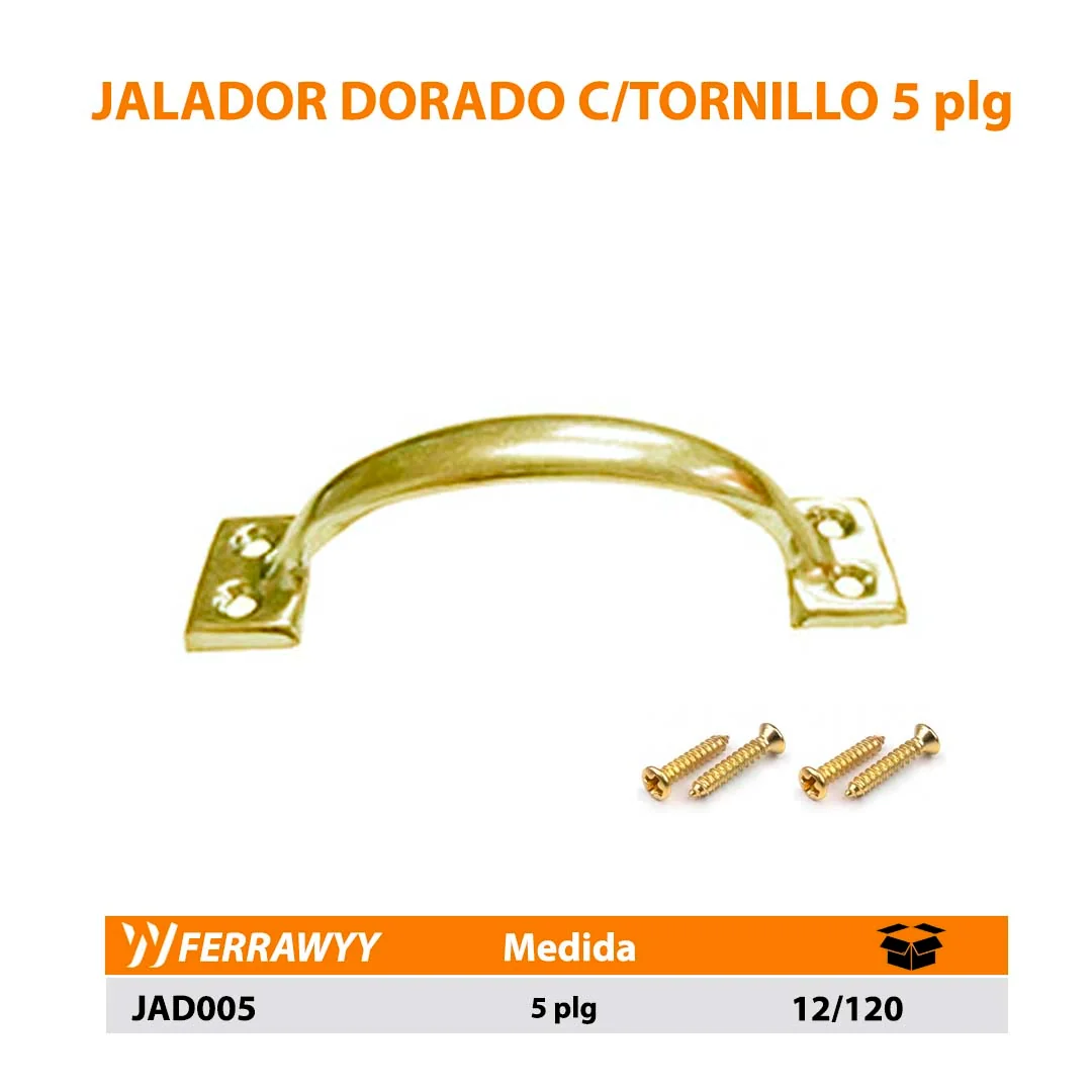 JALADOR DORADO C/TORNILLO ECO 5"