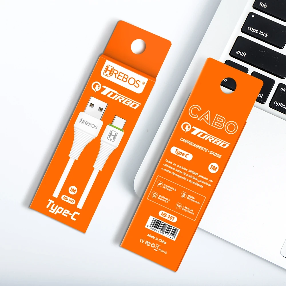 Cabo USB Tipo C 1m Hrebos