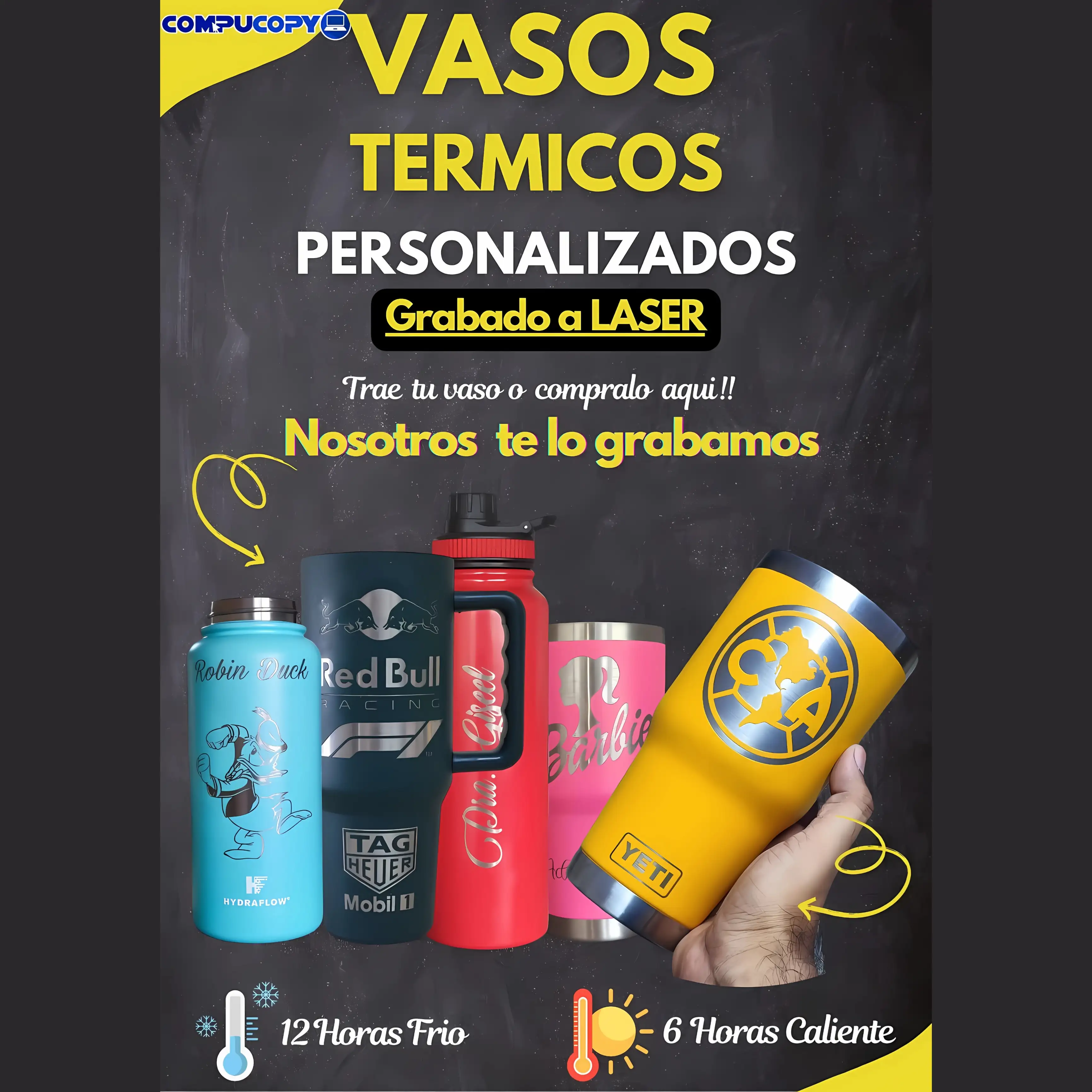 Grabado personalizado en ternos vasos a ternos de acero  4