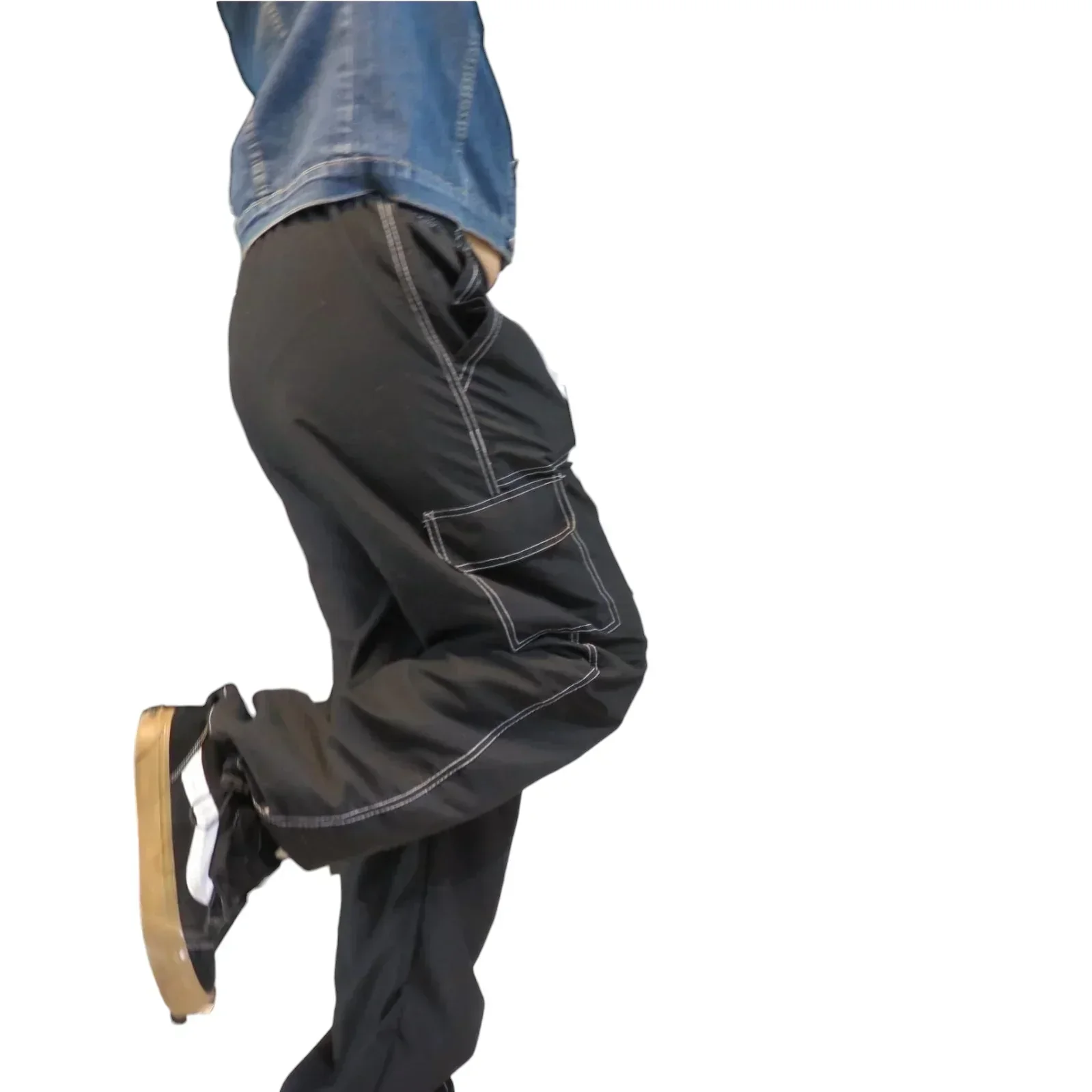 Pantalon tipo jogger 2 bolsas con linea 3