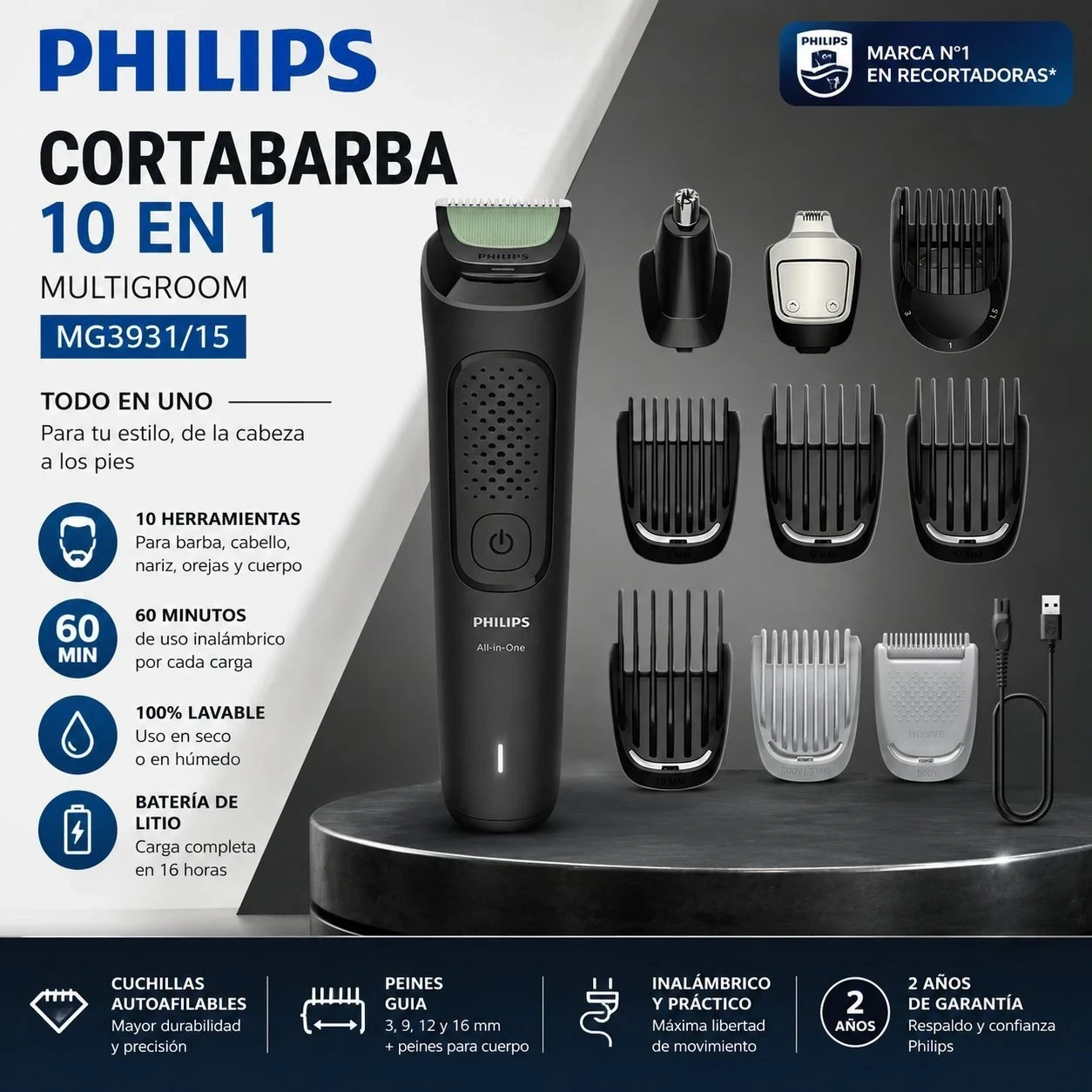 CORTA BARBA PHILIPS 10 en 1