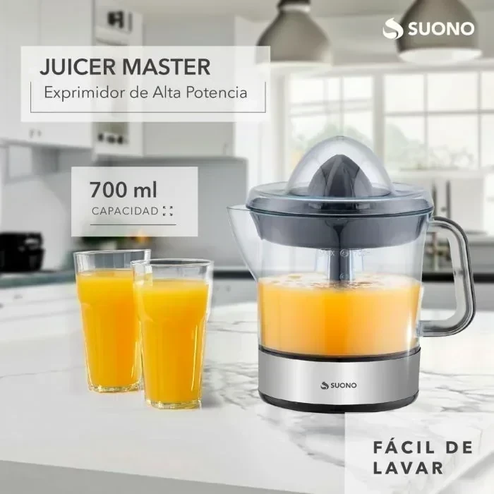 EXPRIMIDOR ELÉCTRICO SUONO ACERO INOX 700 ML 40W 2