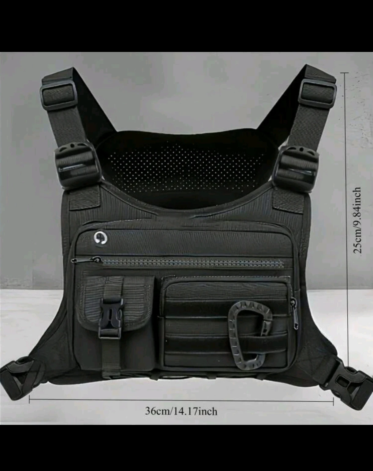 Bolso Táctico de Pecho Premium – Nailon Cordura de Alta Resistencia, Hebillas de Liberación Rápida y Costuras Reforzadas. 7