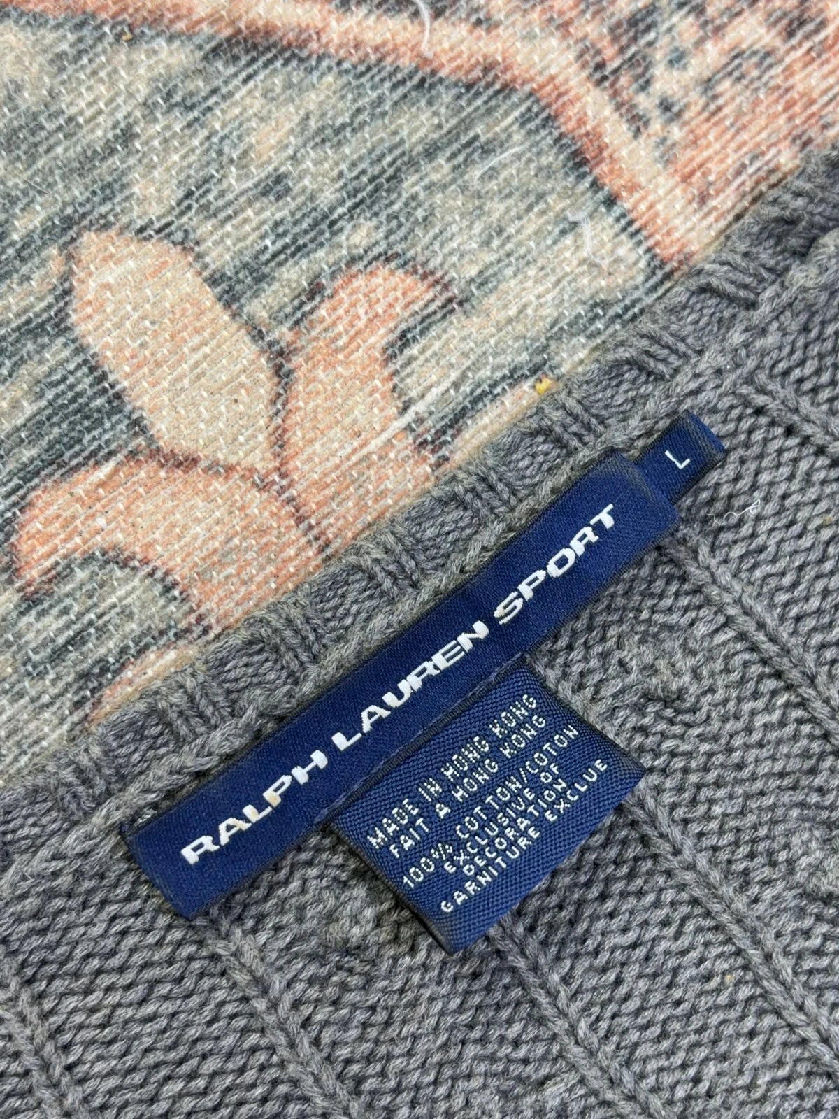 RALPH LAUREN SPORT CABLE-KNIT V-NECK SWEATER 3