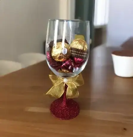 Copa cristal con bombones