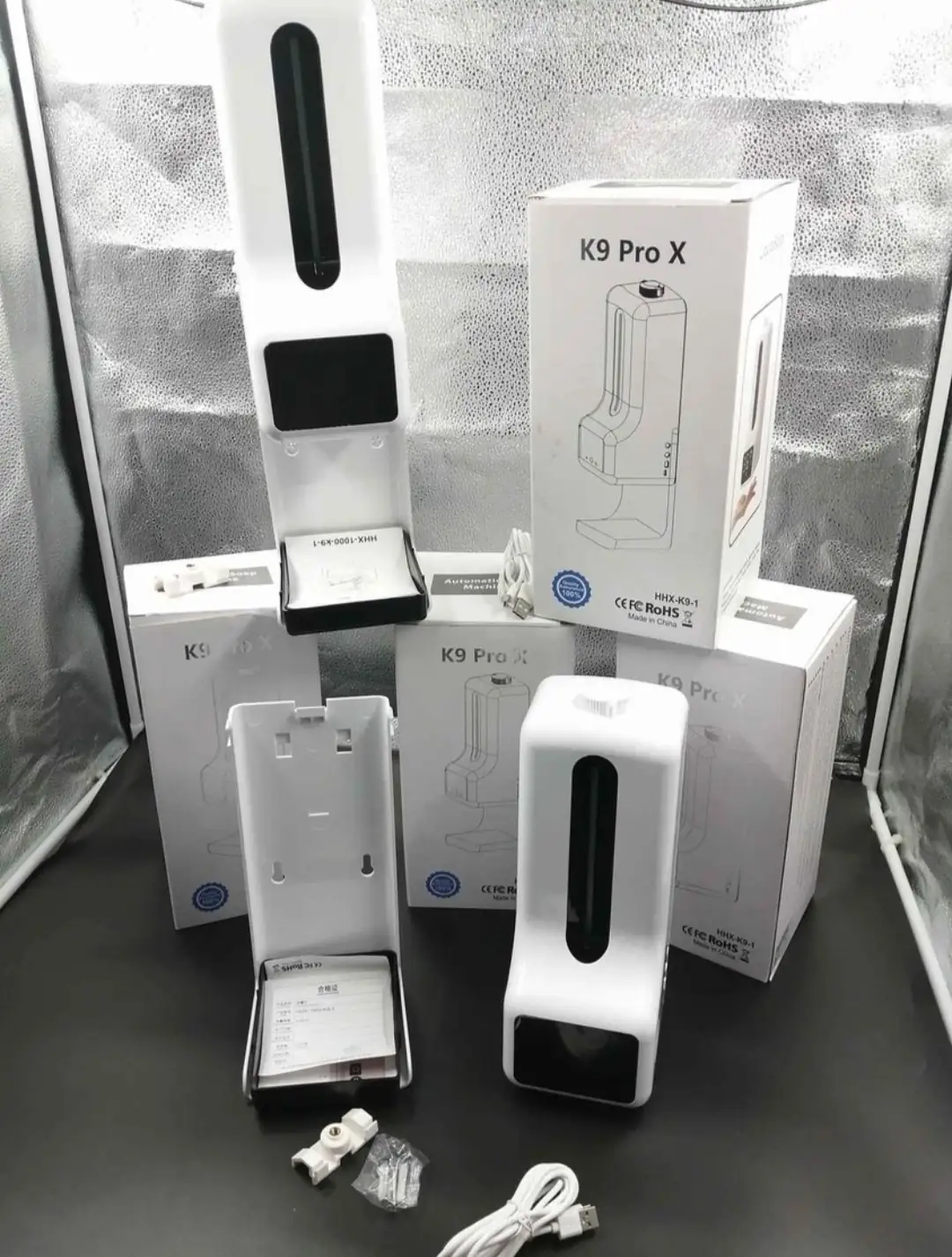 Termómetro y dispensador 2 en 1 k9 pro x