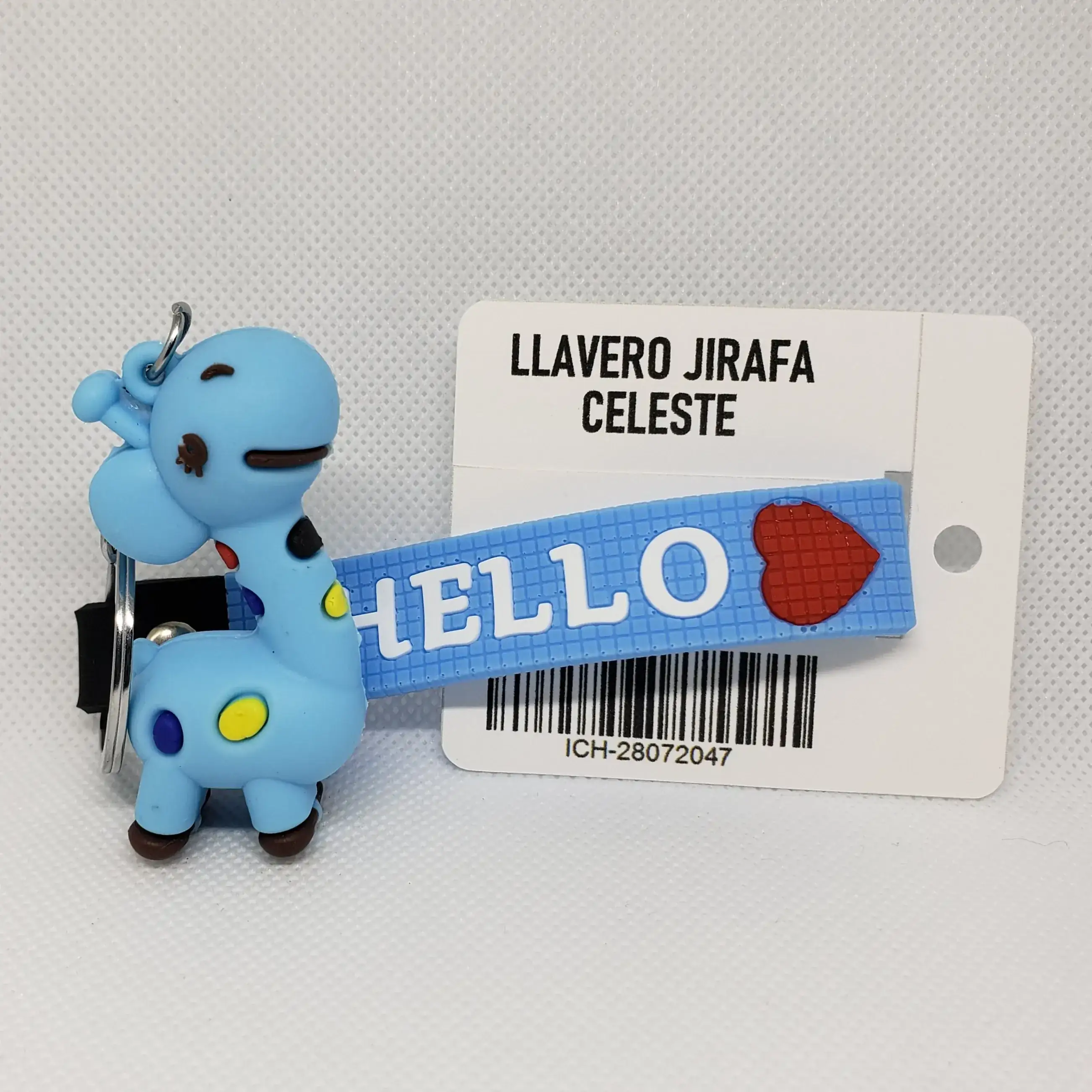 Llavero Jirafa celeste