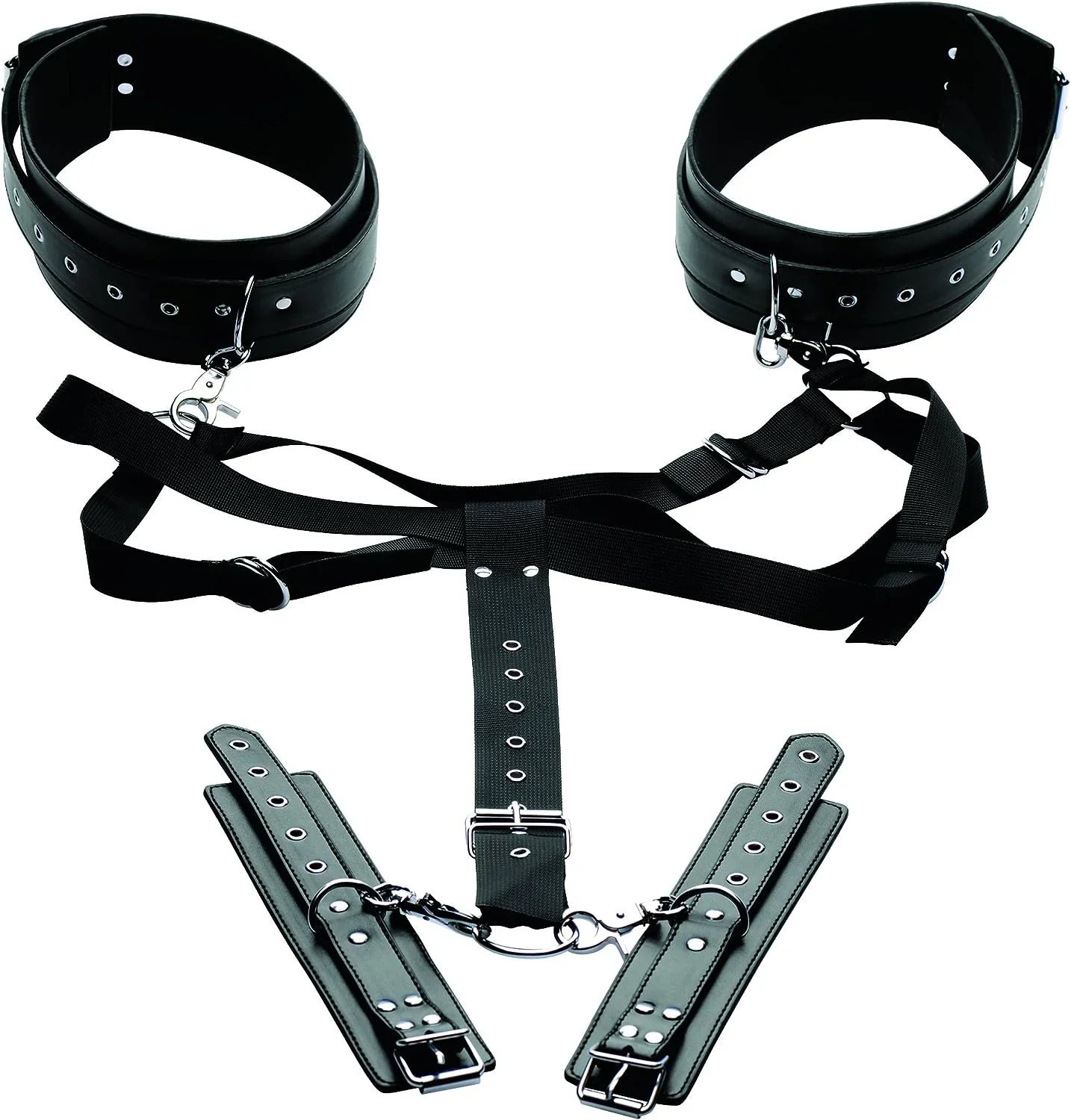 Master Series Acquire Easy Access Thigh Harness with Wrist Cuffs 2