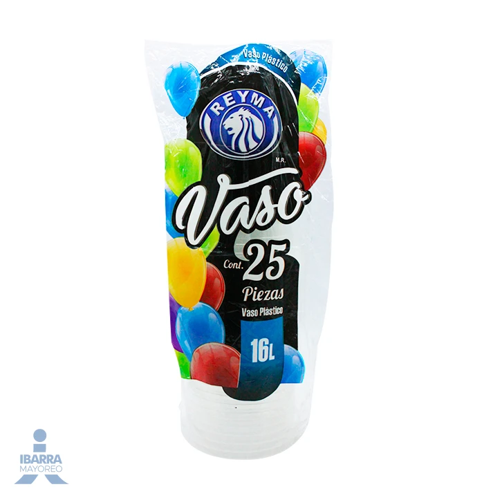 Vaso de plástico Reyma 16 L 25 pz