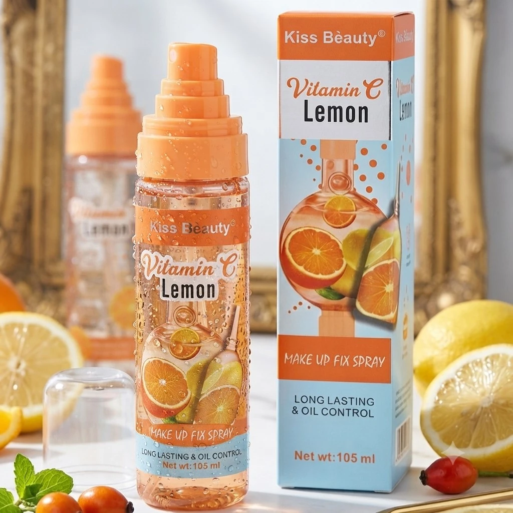Fijador de Maquillaje 105ml Vitamin C Lemon Kiss Beauty