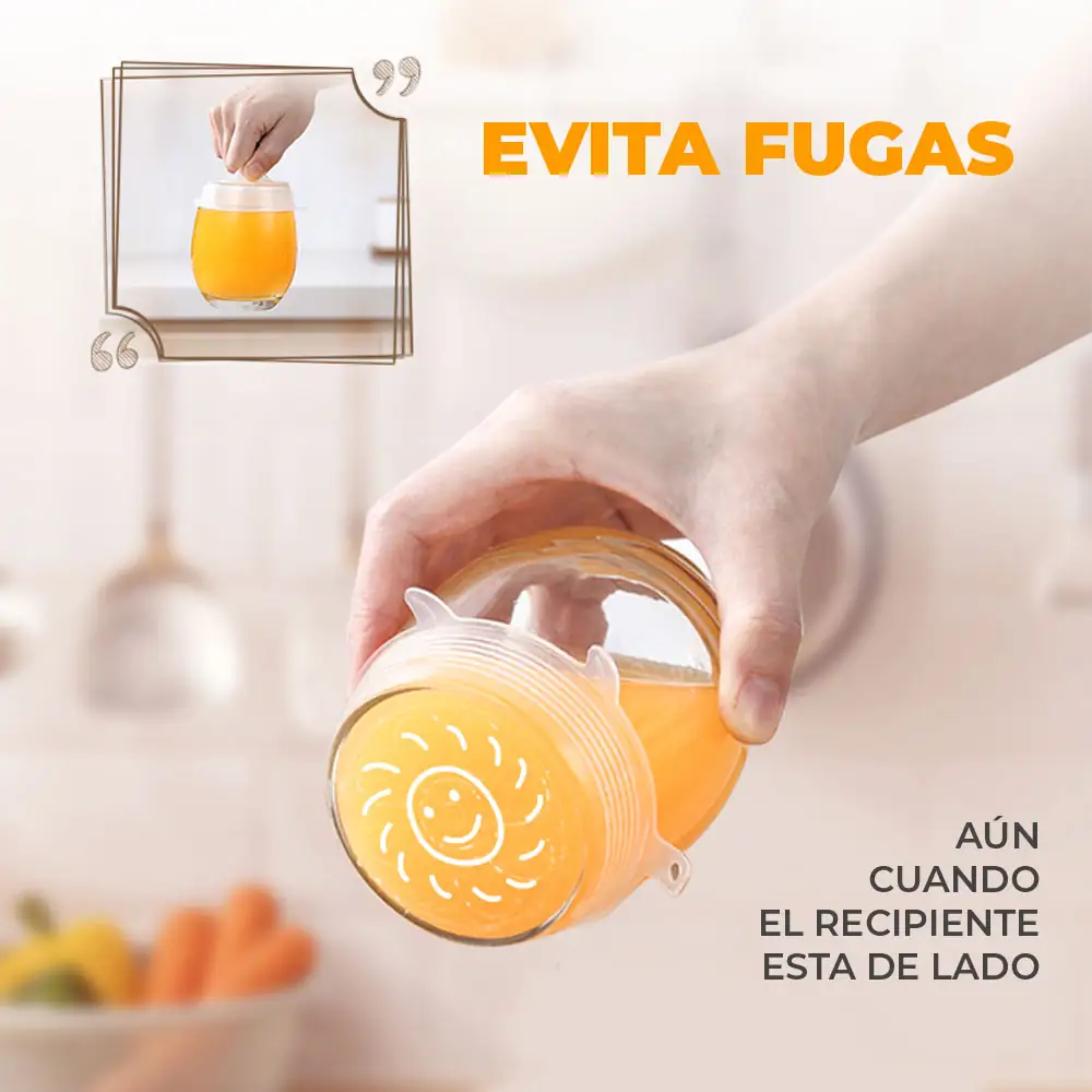 Tapas Herméticas De Silicón 6 Pzs  3