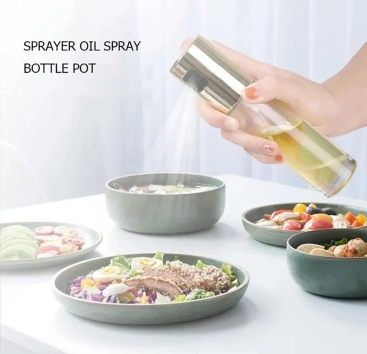 ROCIADOR SPRAY DE ACEITE PLATEADO 100ML