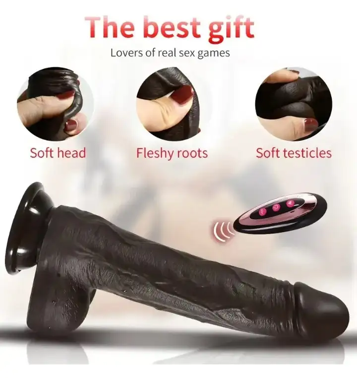 Vibrador Black Mamba a Control Remoto 23.5 x 4.1 Cms 2