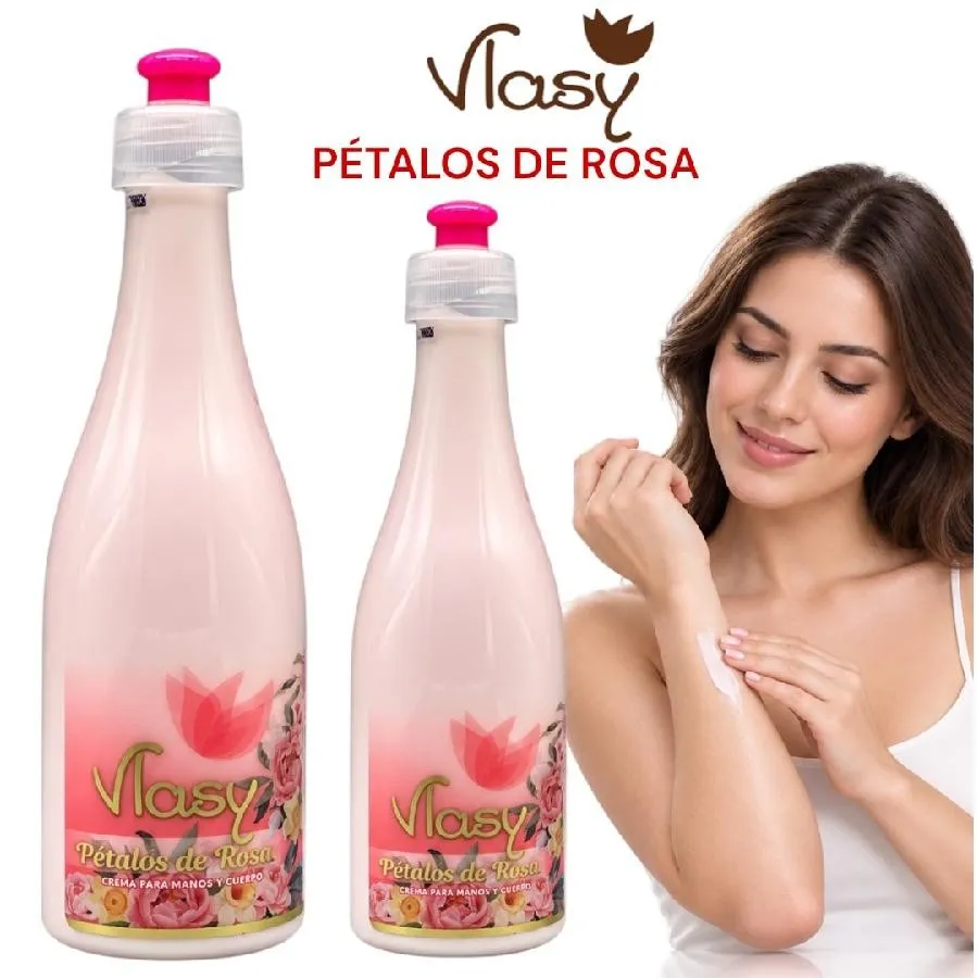 crema para manos y cuerpo petalos de rosas 260ml