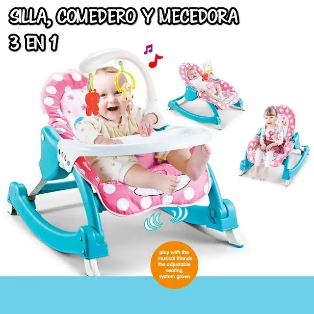 Silla Mecedora, Vibradora y Musical 3 en 1