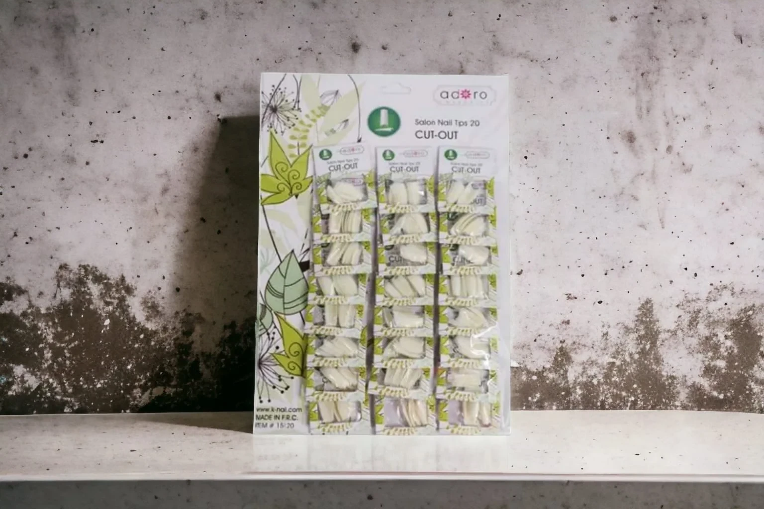 adoro uña x10pcs cut out verde 15120