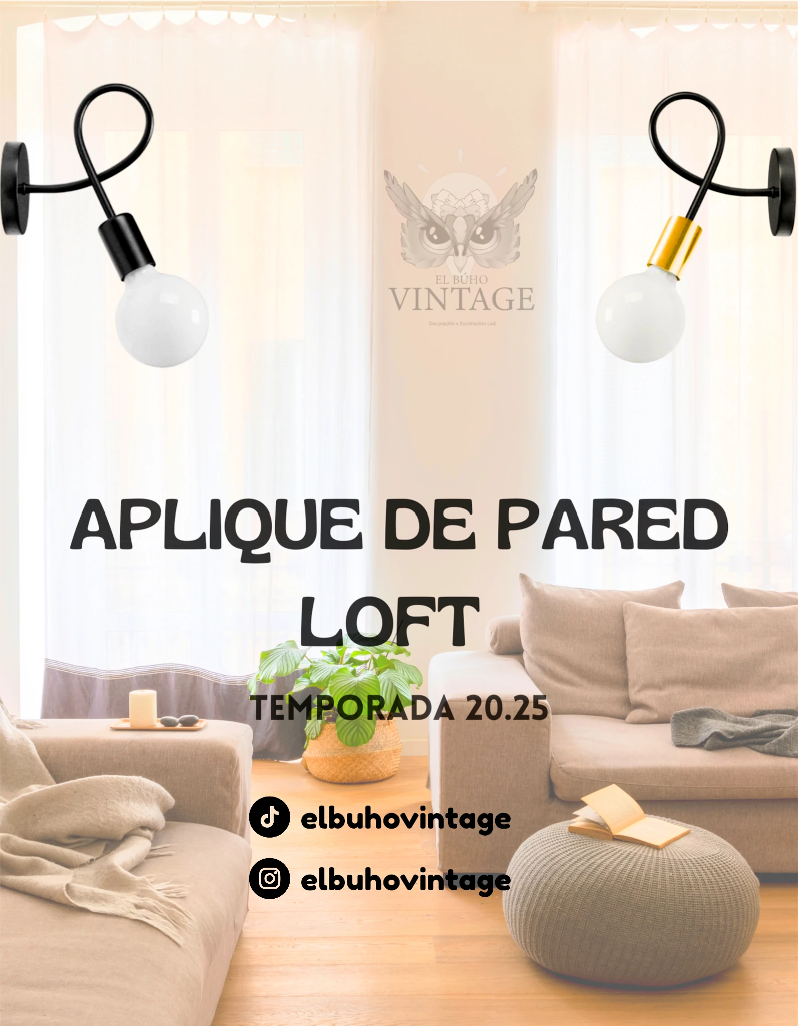APLIQUE LED DECORATIVO LOFT 