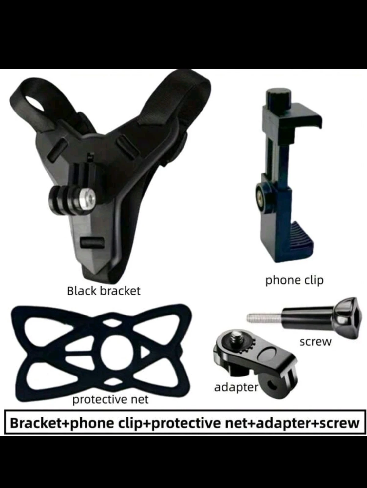 Soporte Montura de Mentón para Casco de Moto con Clip para Celular 6