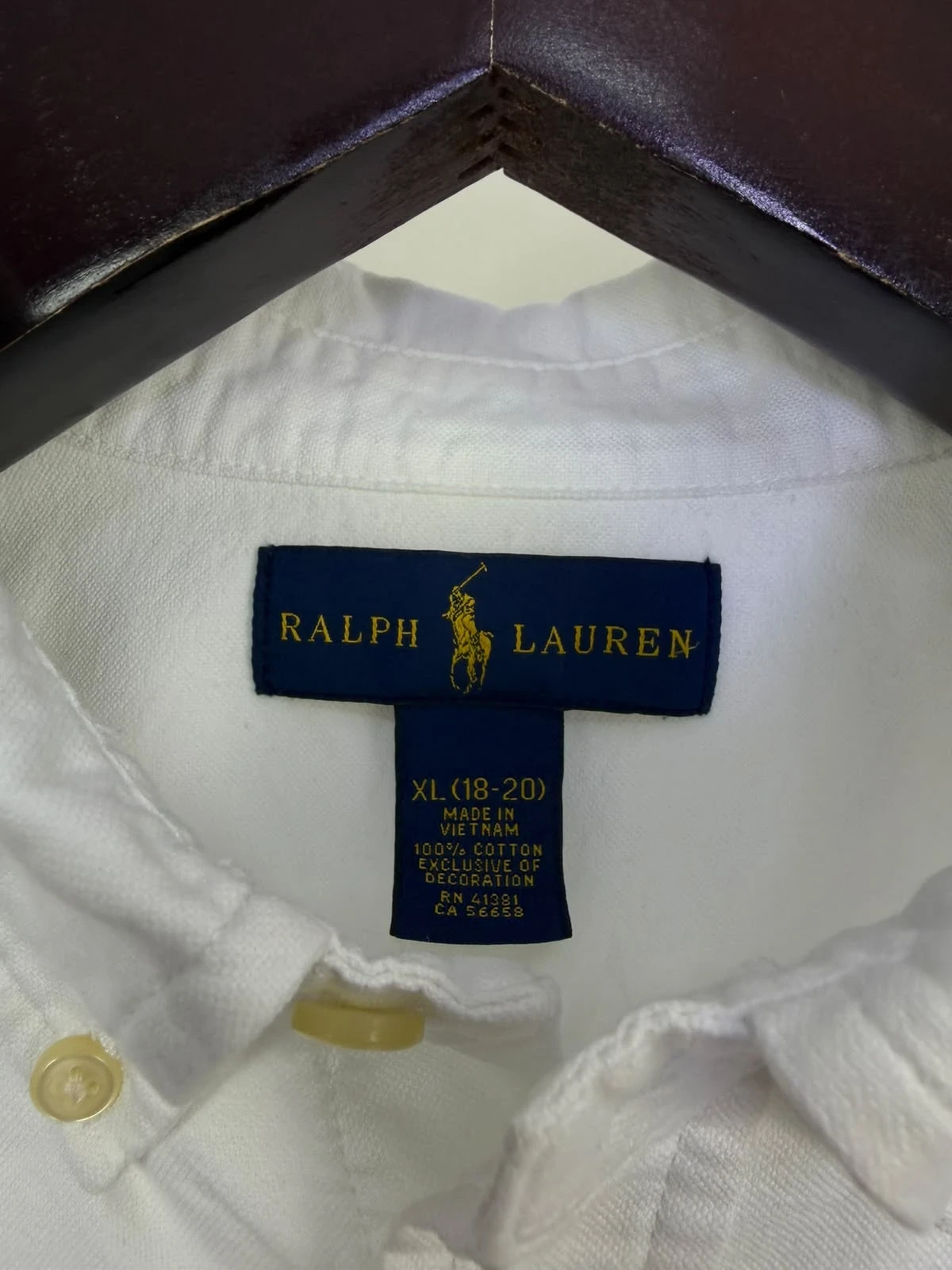 RALPH LAUREN WHITE OXFORD SHIRT 3
