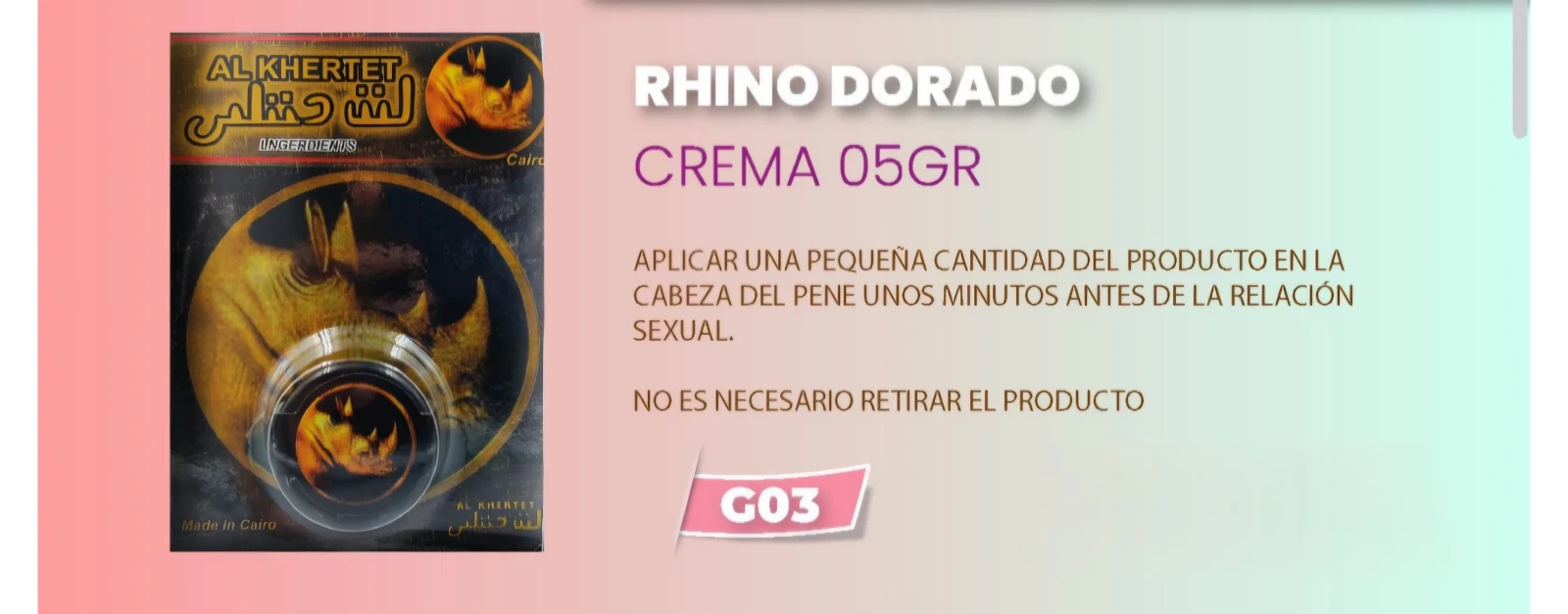 Rhino Dorado  3