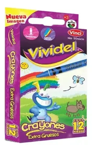 Crayolas vividel con 12 colores jumbo 4