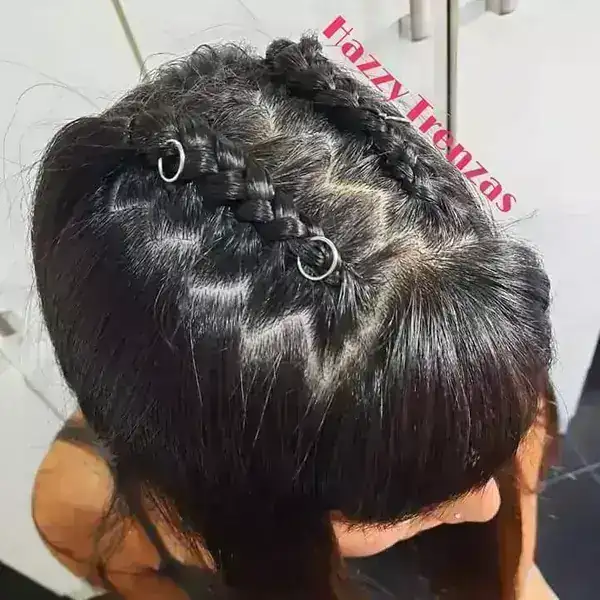 Dos Trenzas zig zag 