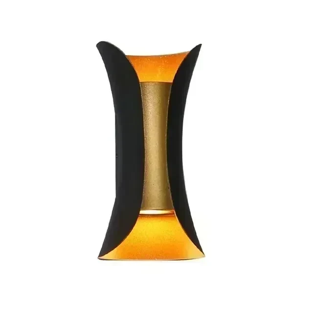 APLIQUE PARED LED CORBATIN NEGRO+DORADO 10W 2