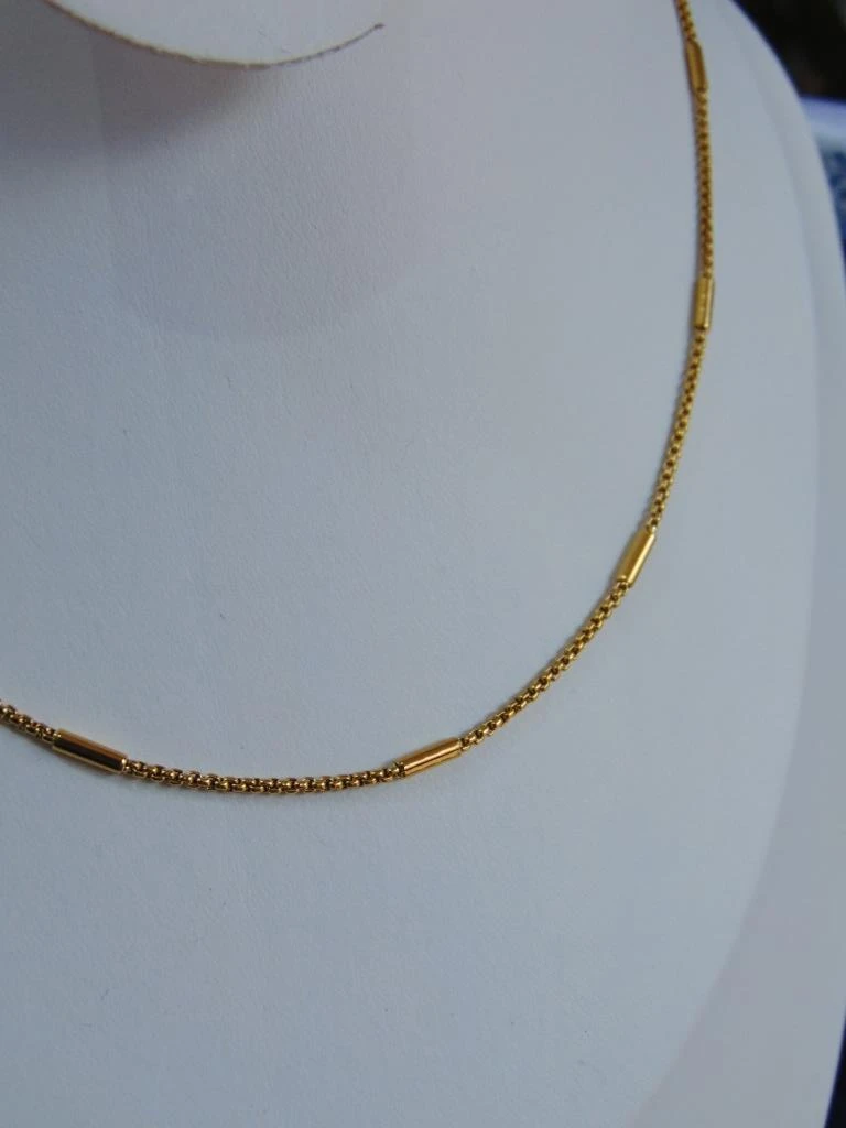 CADENA ACERO DOR TEJIDO BARRITAS 45CM 2
