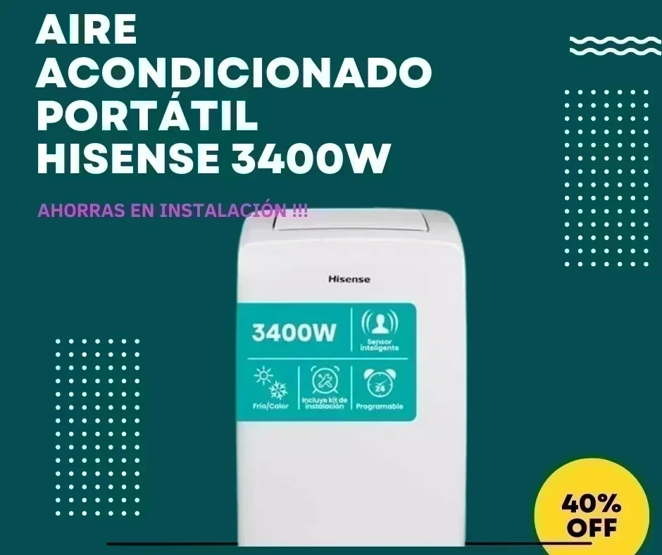 A.ACONDICIONADO PORTÁTIL HISENSE 3400W