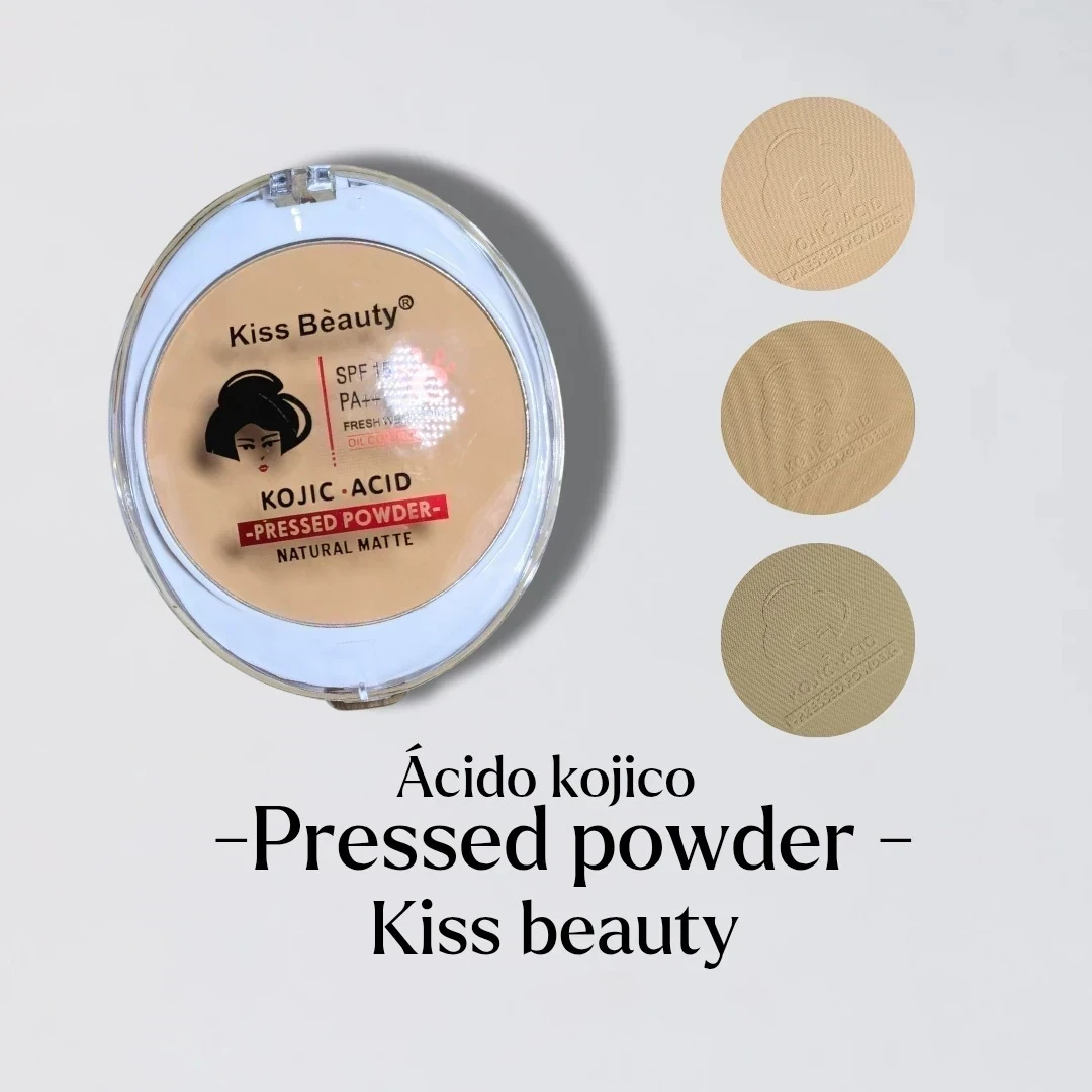 Polvo compacto con ácido kójico, acabado fresco, control de aceite SPF15 PA++, 35 g