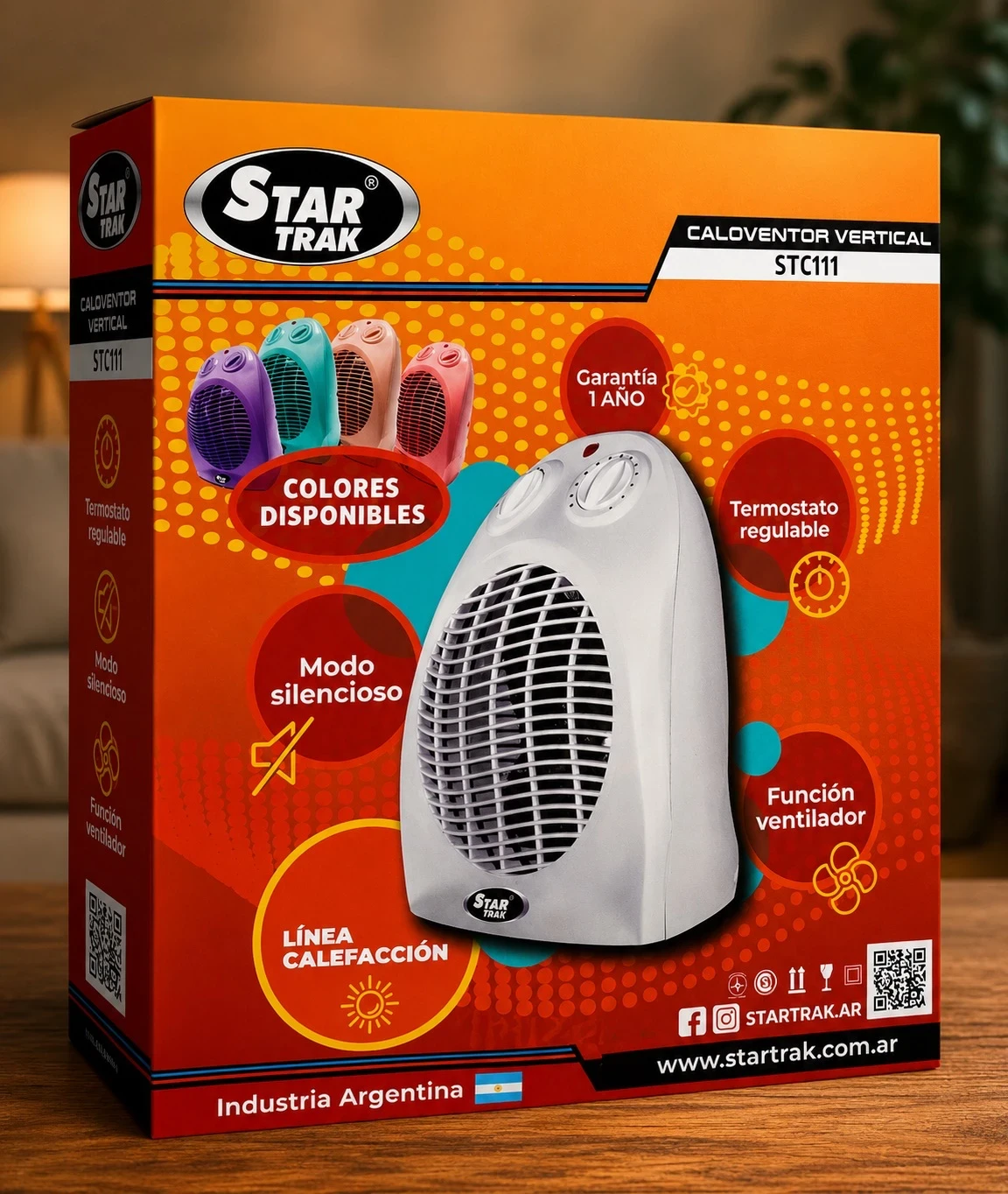 CALOVENTOR ELECTRICO STAR TRACK BLANCO 