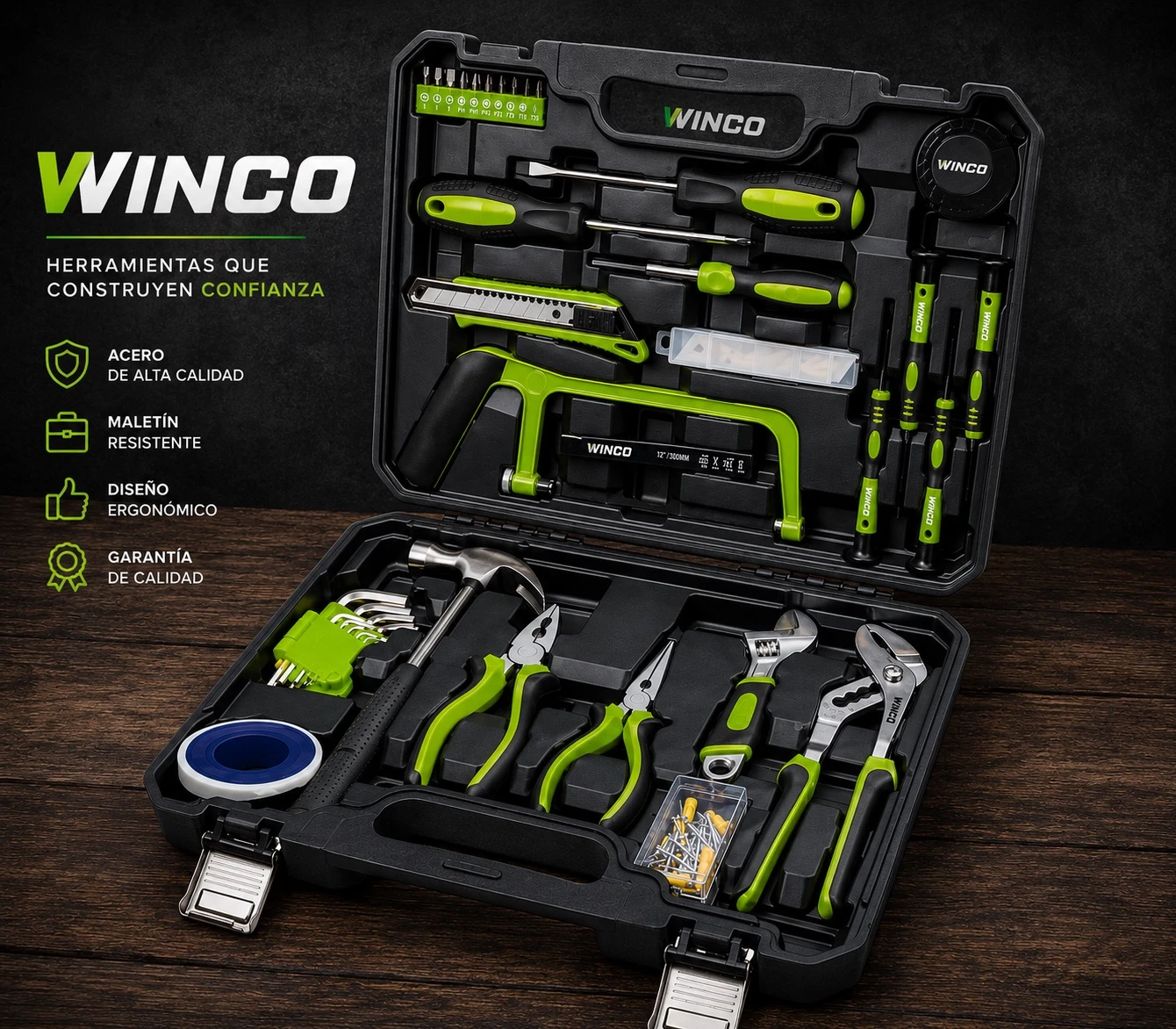 SET DE HERRAMIENTAS 126 PIEZAS WINCO 