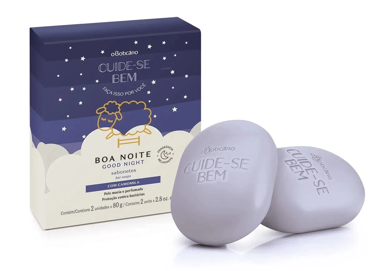 Cuide-se Bem Boa Noite Jabón en Barra, 2x80g