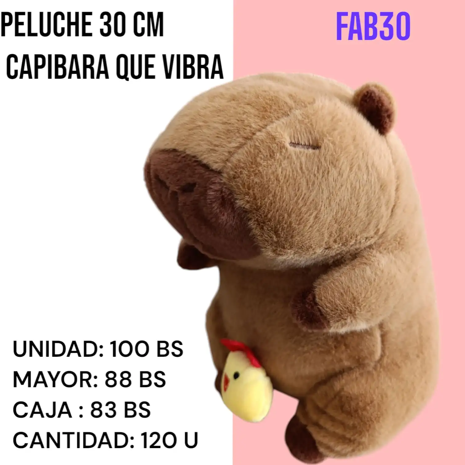 PELUCHE. CAPIBARA 30 CM FAB30