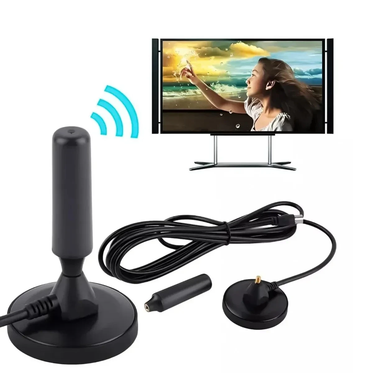 Antena TV Digital HD con Cable Coaxial de Cobre 5m | Electrónica Joma 2