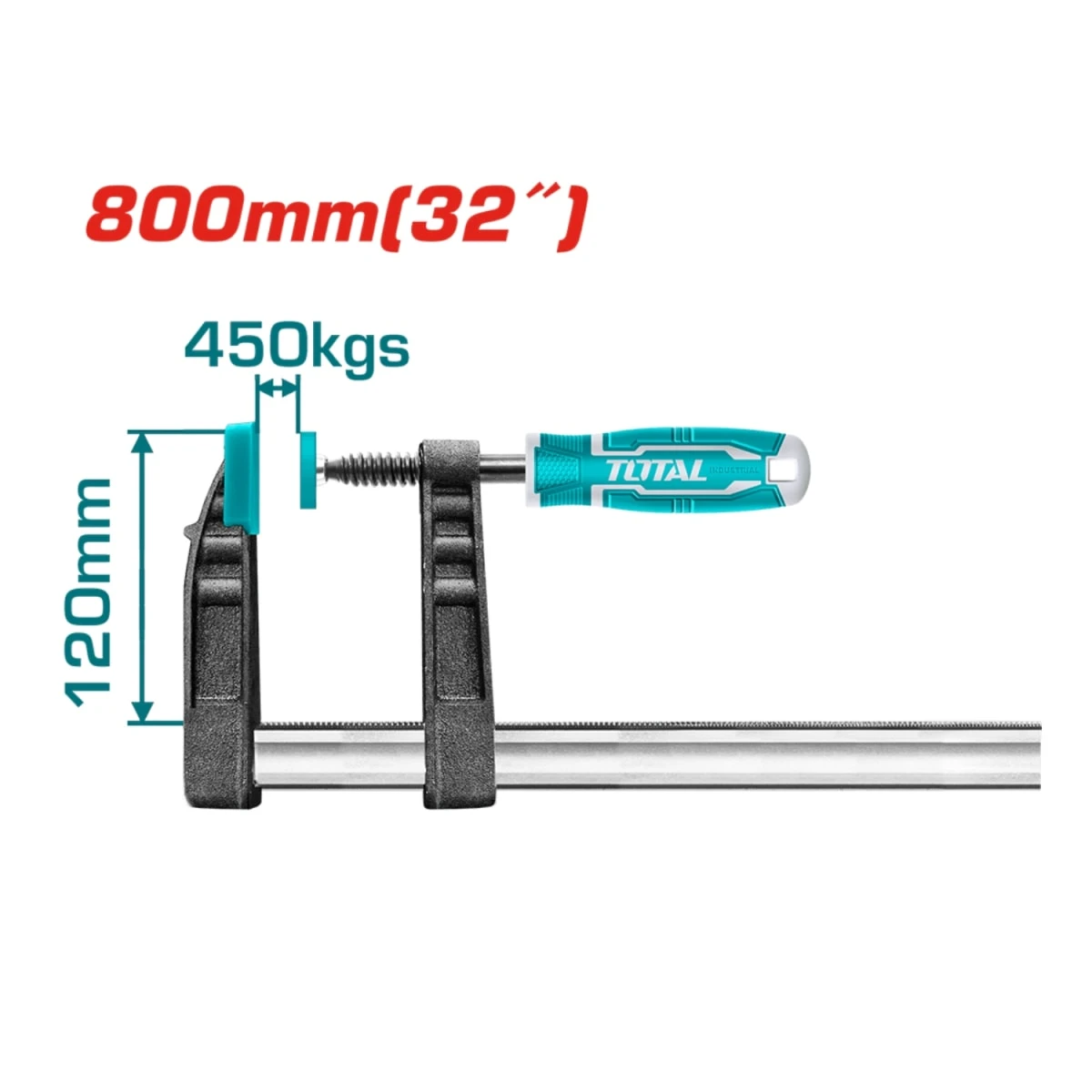 THT1321204 Prensa sargento tipo f 120x800mm 450kg total