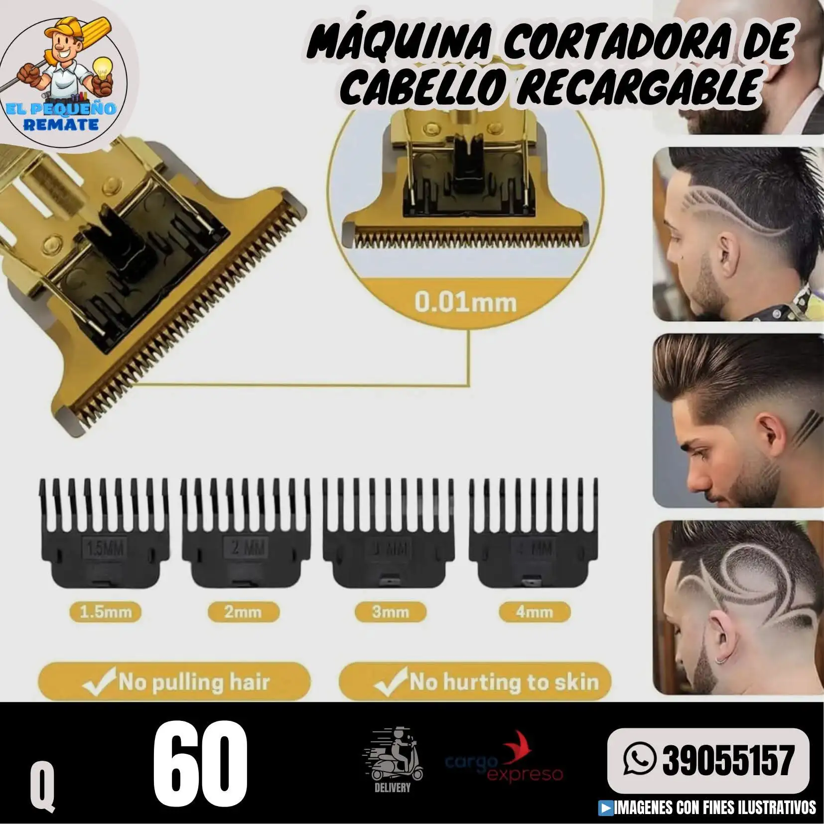 MÁQUINA CORTADORA DE CABELLO RECARGABLE S 4