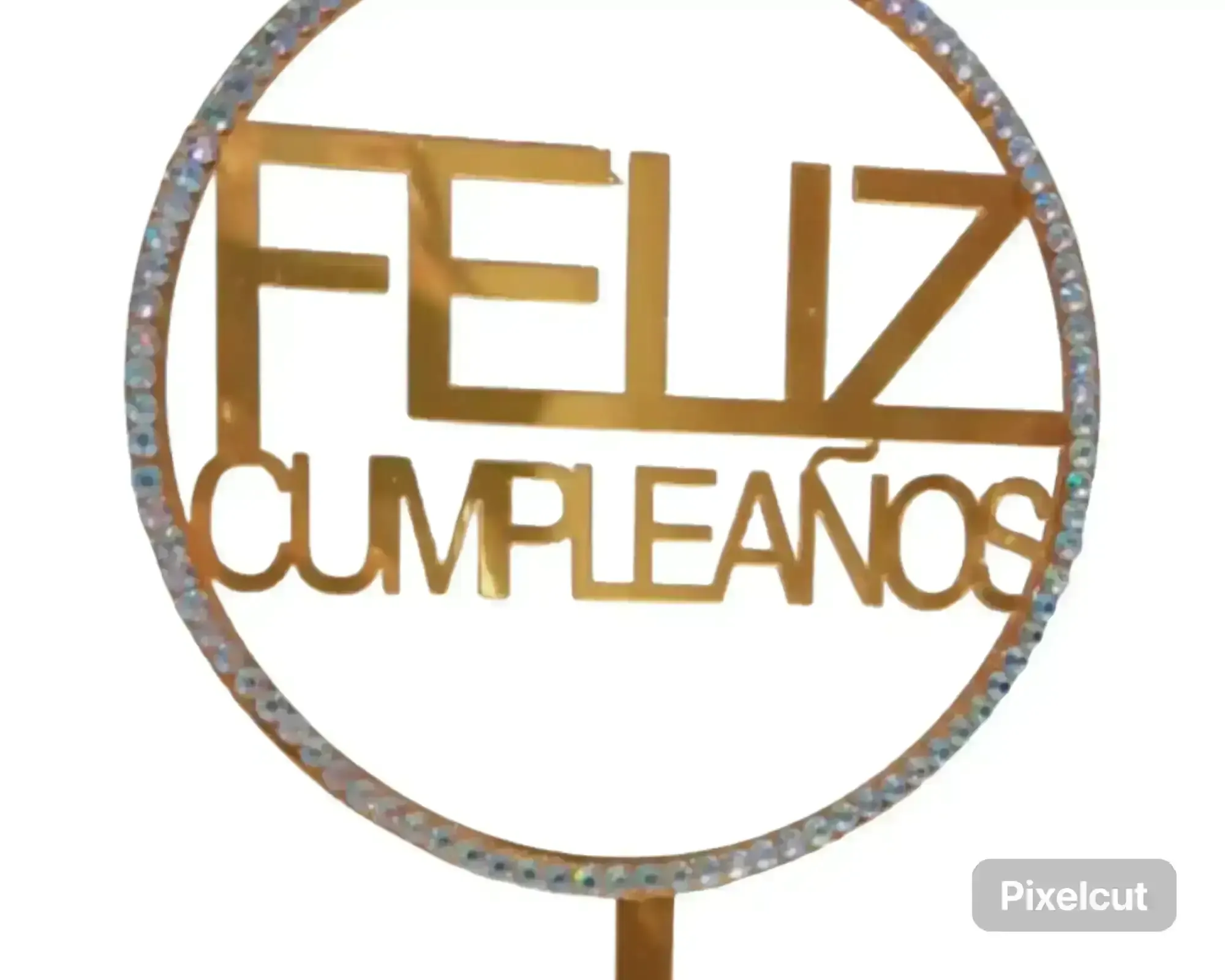 Cake Topper acrilico strass