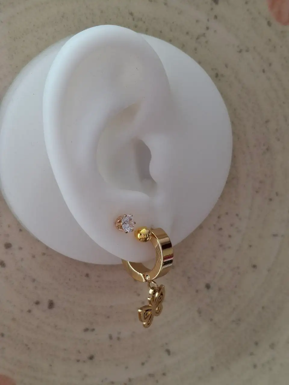 Set x3 Pares de Aretes Mariposa REF: J04 2