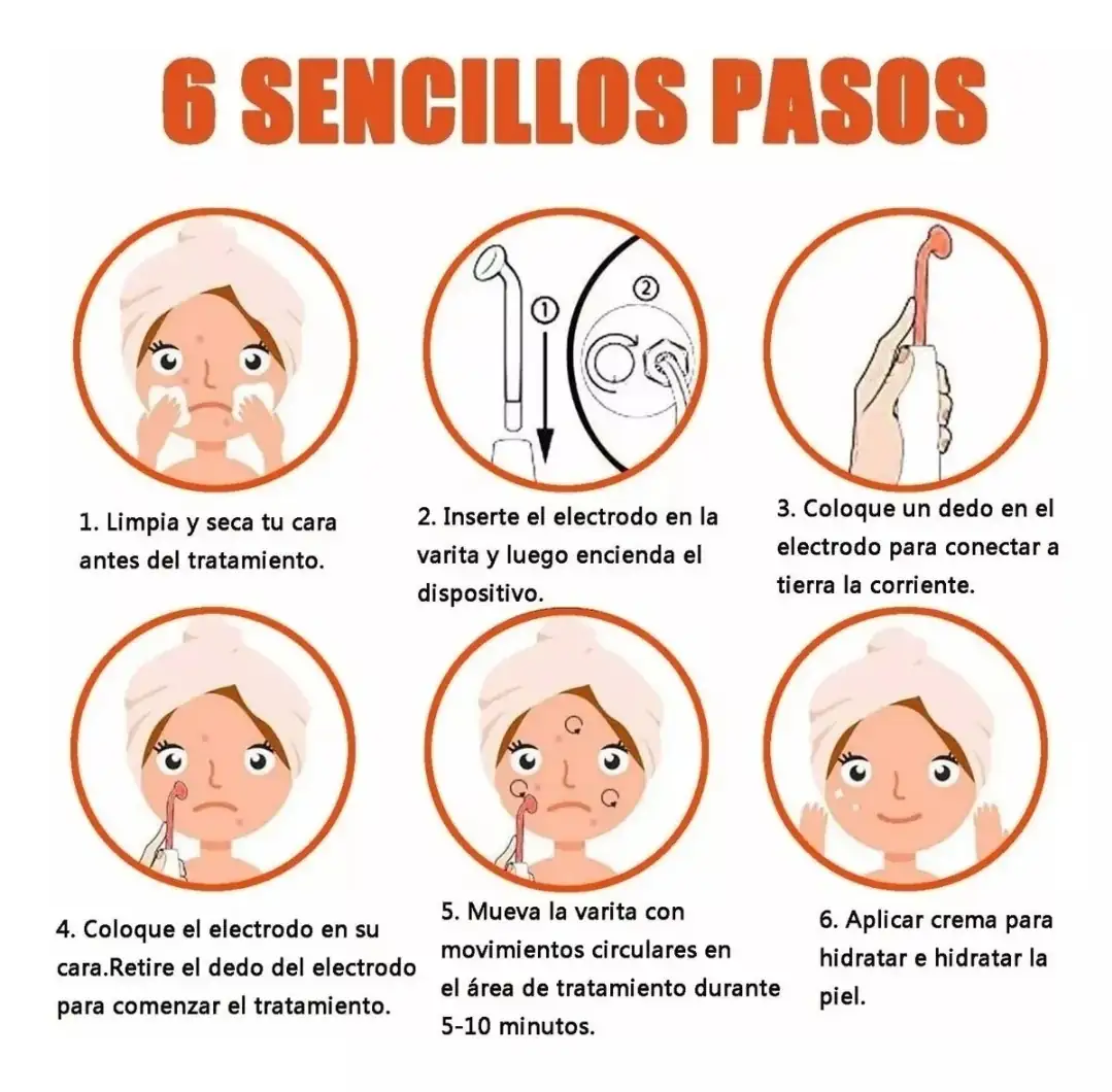 Máquina Terapia Piel, Facial Dispositivos De Alta  Frecuencia 3