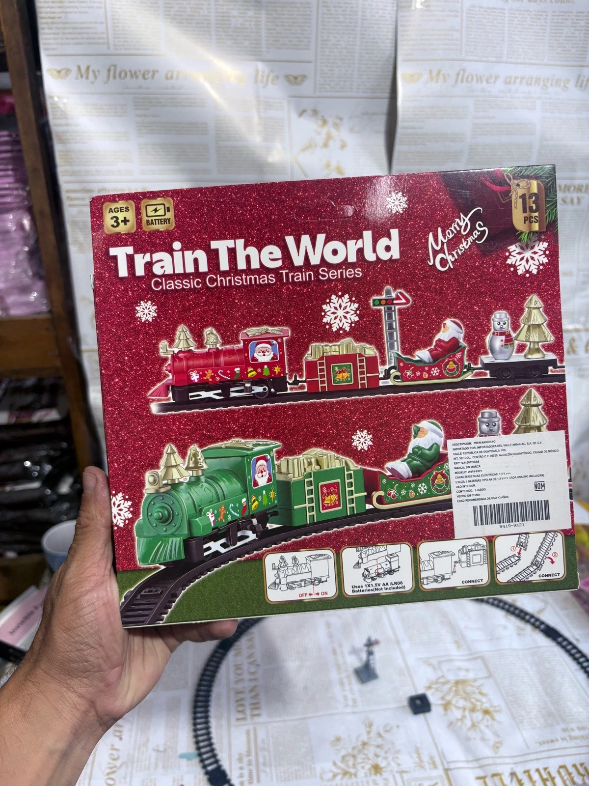 TREN NAVIDEÑO ELECTRICO (28 cm de largo) 3