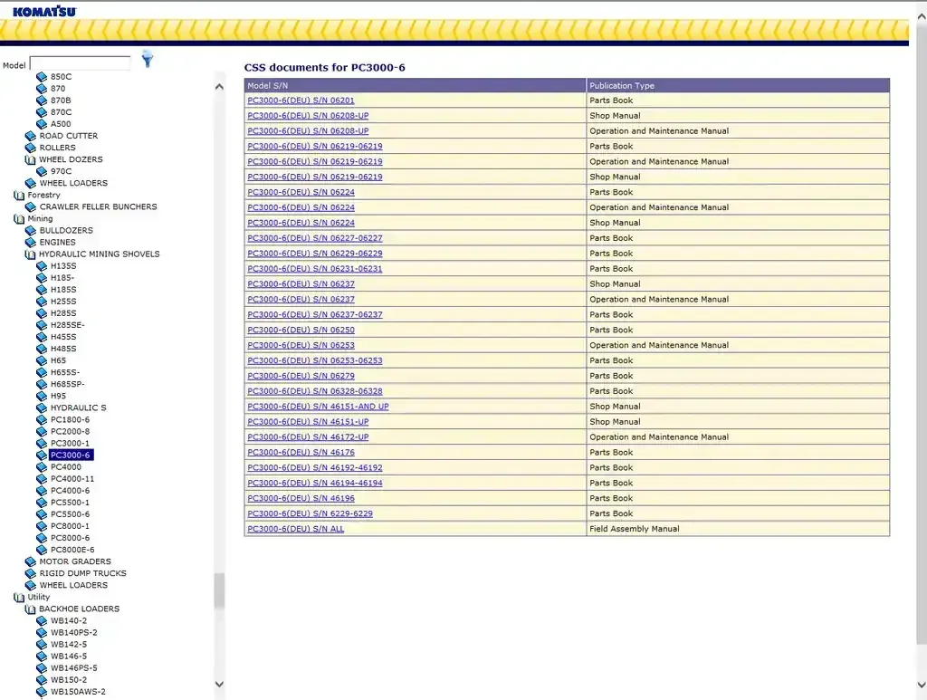 KOMATSU CSS MANUALES DE SERVICE 2018