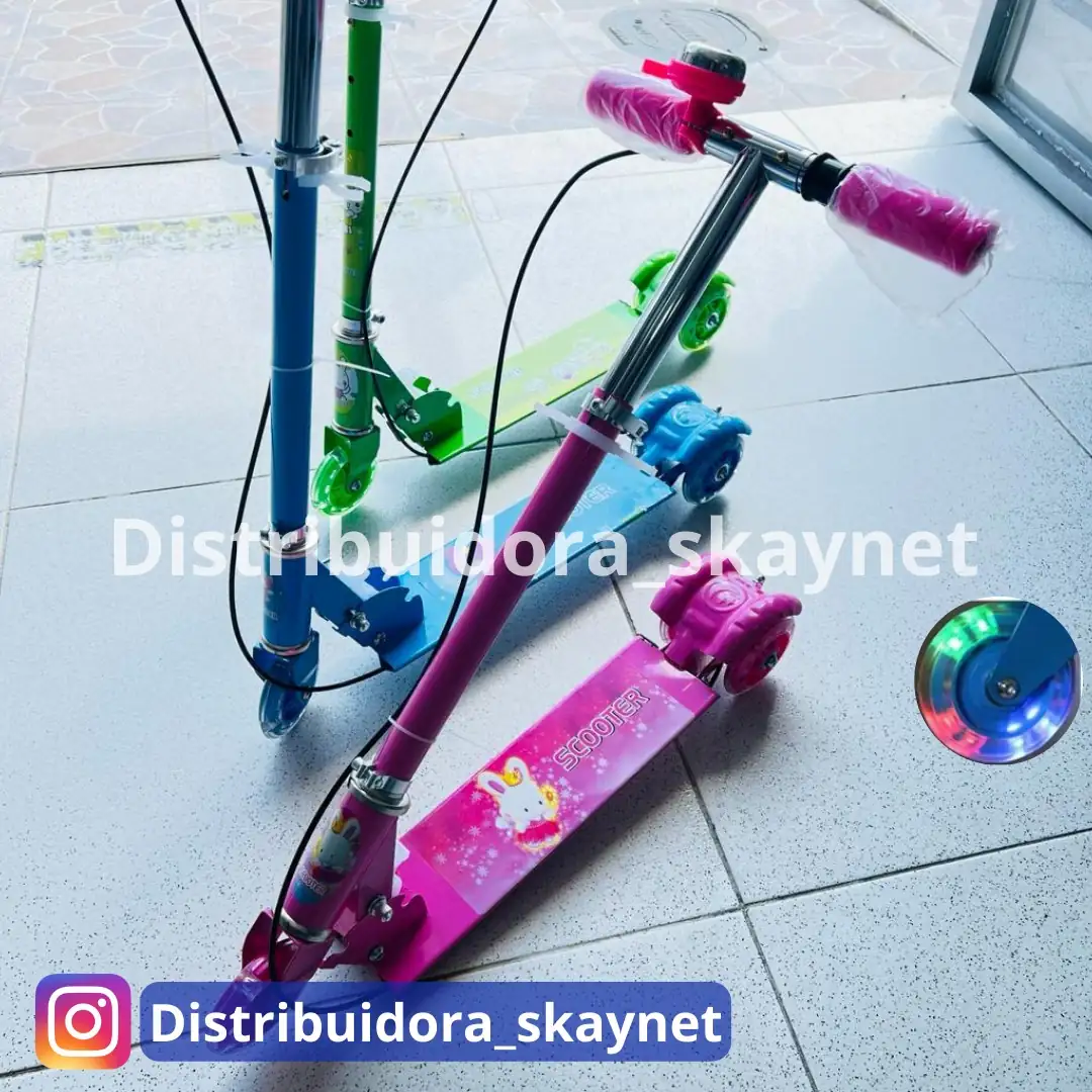 Patineta Monopatín Scooter 3 Ruedas Plegable Niños Niñas 4