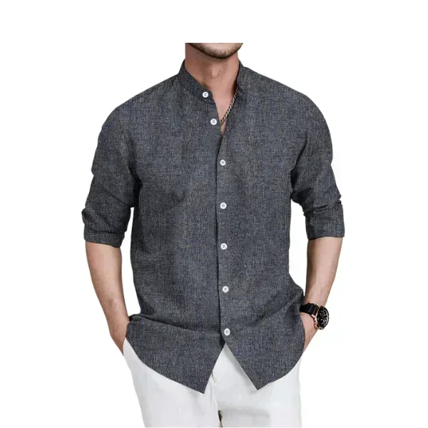 Hombres Camisa unicolor con botón